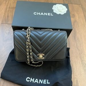 Chanel Chevron Calfskin Bag